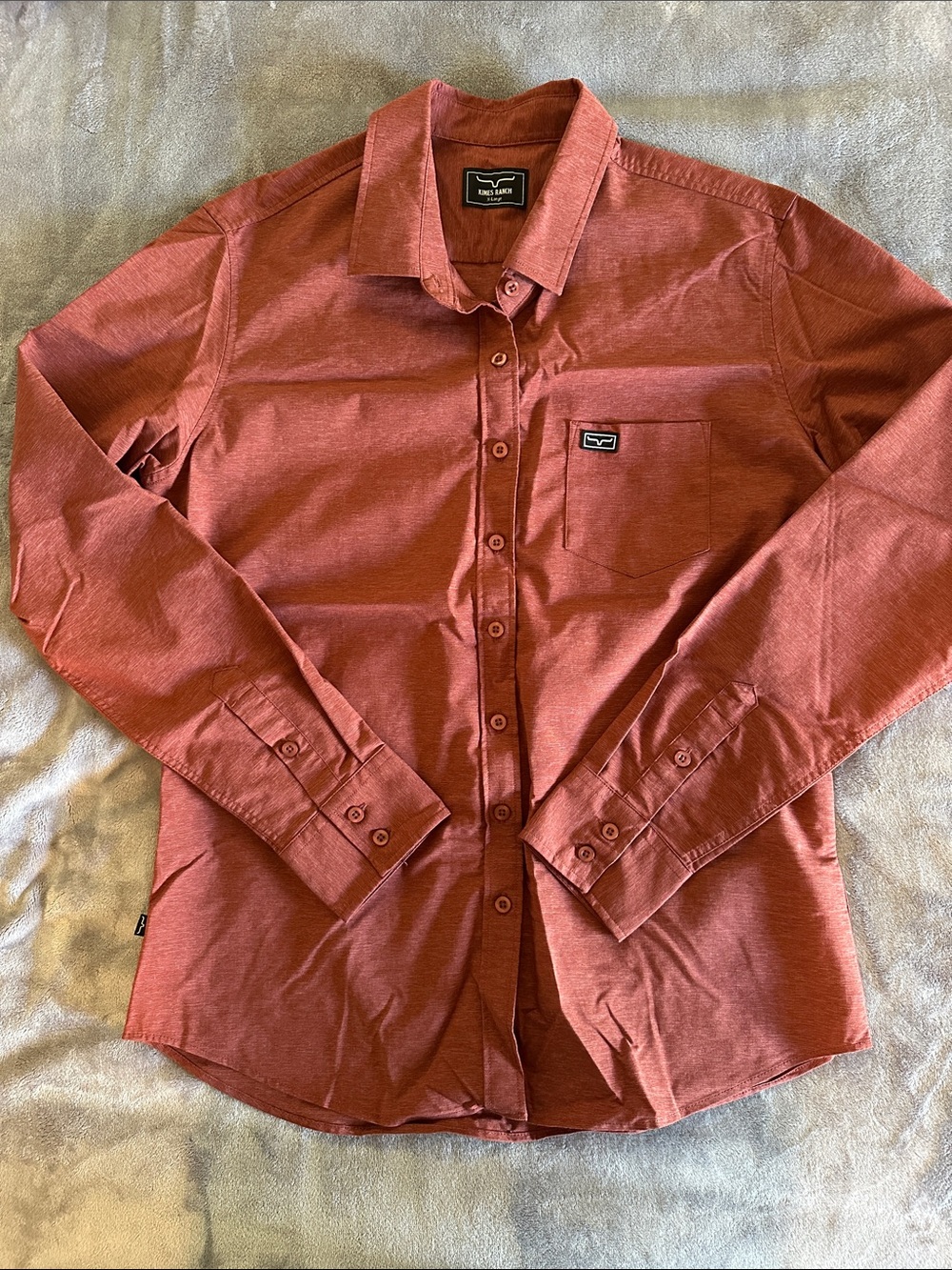 Kimes Ranch Women’s Rust Button Down Western Shirt XL NWOT
